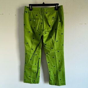 Lilly Pulitzer Green Embroidered Chinos
